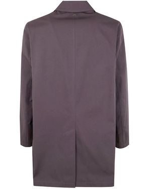 Herno Single Breasted Midi Coat - Purple