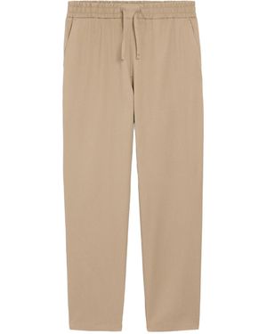 Ami Paris Cotton Elastic Waist Pants - Natural