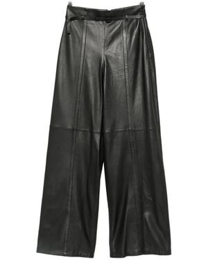 Emporio Armani Leather Pants - Gray