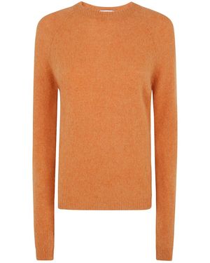 Base London Round Neck Sweater - Orange