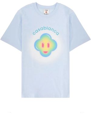 CASABLANCA T-Shirt With Print - Blue