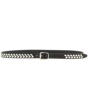 Lemaire 'Almond Stud' Belt - Black
