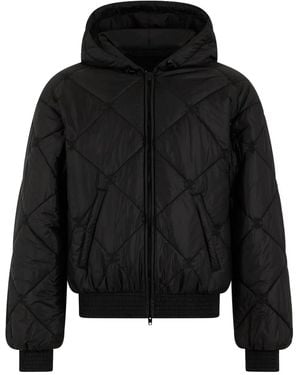 Celine Padded Jacket With Hood - Black