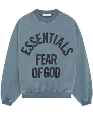 Fear Of God Campus 90's Crewneck Jumper - Blue