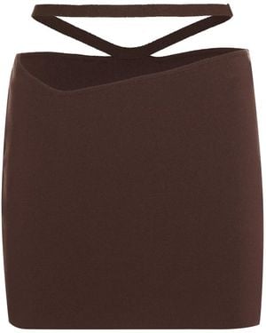 ANDREADAMO Andreadamo Knitted Mini Skirt - Brown