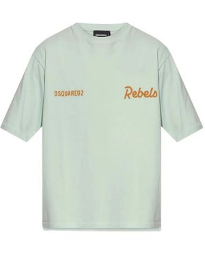 DSquared² Embroidered Graphic T-Shirt - Green