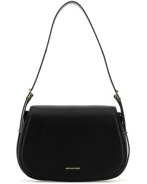 MICHAEL Michael Kors Leather Moore Shoulder Bag - Black