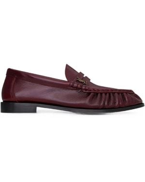 Saint Laurent Leather Le Loafers Loafers - Purple