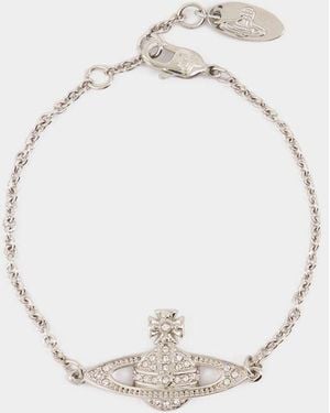 Vivienne Westwood Mini Bas Relief Chain Platinum Bracelet - Metallic