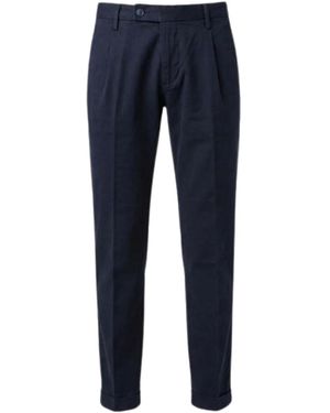 Re-hash Dark Button Fastening Pants - Blue