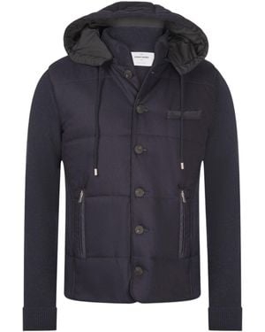 Gran Sasso Super Geelong Wool And Flannel Jacket - Blue