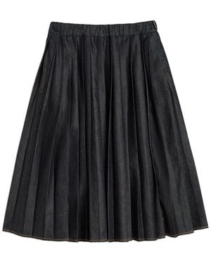 Jil Sander Denim Midi Round Skirt - Black