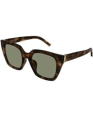 Saint Laurent Acetate Havana Sunglasses - Green