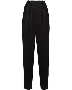 The Mannei Terras Silk Trousers - Black