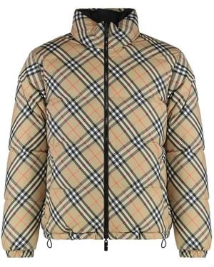 Burberry Reversible Snowdon Check Down Jacket - Brown
