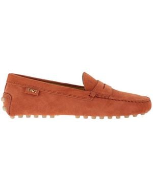 Tod's Suede Rubber Sole Loafer - White