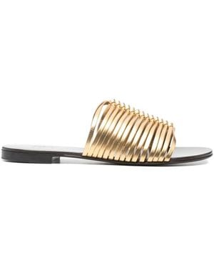 Giuseppe Zanotti Savoia Flat Sandals - White