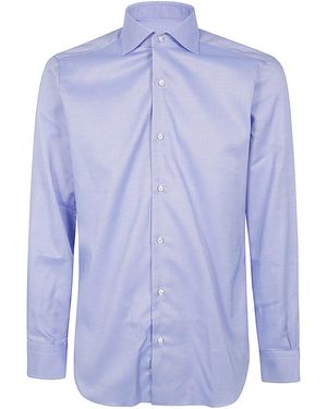 Barba Napoli Neck Shirt - Blue