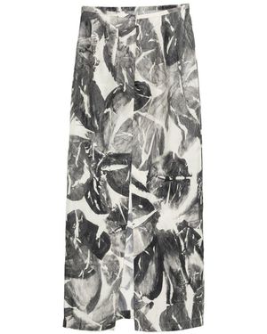Alysi Silk Long Skirt - White
