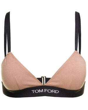 Tom Ford Bra With Logo - Natural
