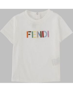 Fendi T-Shirt Con Logo - Grey