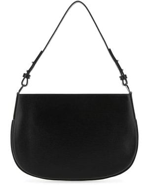 BY FAR Leather Issa Handbag - Black