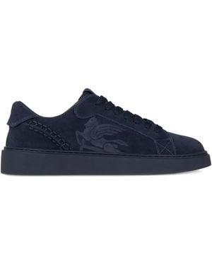 Etro Low-Top Suede Sneakers - Blue