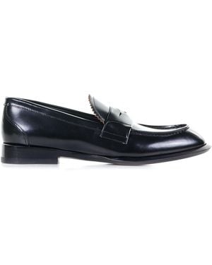 McQueen Loafer With Coin And Seal Logo - Blue