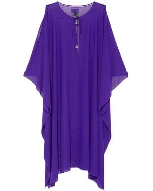 Fisico Semi-Sheer Kaftan Dress - Purple