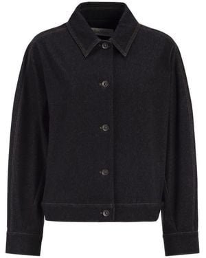Max Mara Pure Denim Print Jersey Jacket - Black