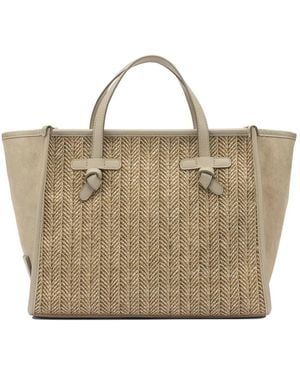 Gianni Chiarini Fabric Leather Bag - Natural