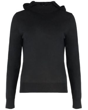 P.A.R.O.S.H. Linfa Knitted Hoodie - Black