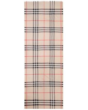 Burberry Check Gauze Scarf - Black