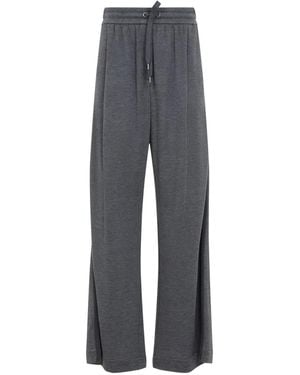 Brunello Cucinelli Dark Cotton Trousers - Grey