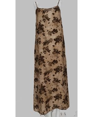 Uma Wang Viscose Cupro Draped Dress - Natural