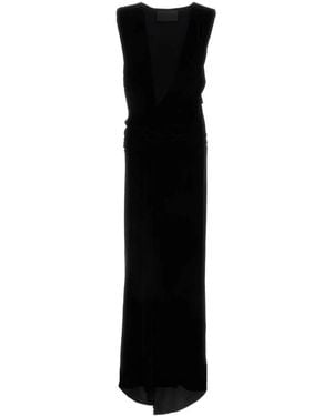 Valentino Garavani Velvet Long Dress - Black