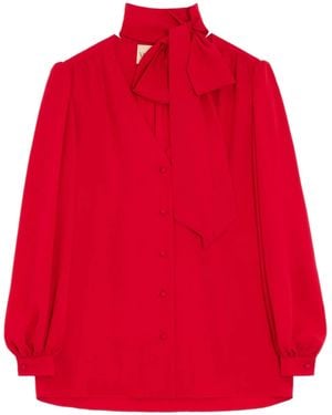 Valentino Silk Georgette Blouse - Red