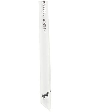 Fendi Wrappy 5X120 Stampa Selleria - White