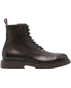 Sturlini Volga Lace-Up Leather Boots - Black