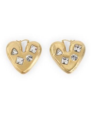 Jacquemus Crystal Les Boucles Coeur - Metallic