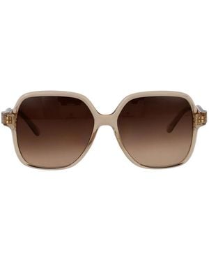 Ferragamo Transparent Acetate Sunglasses - Brown