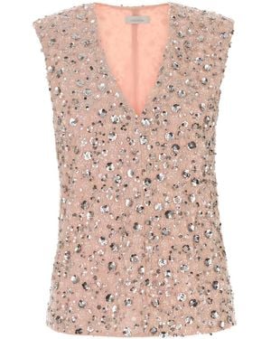 Rabanne Lightflower Embroidered Top - Pink