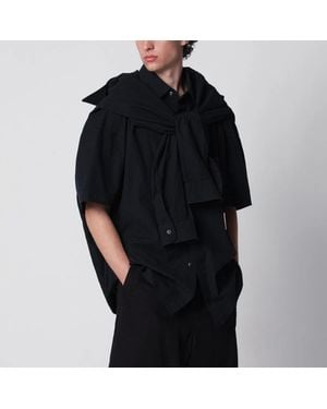 Maison Mihara Yasuhiro Checked Shirt With Double Sleeves - Black