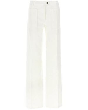 Ferragamo Straight Jeans - White