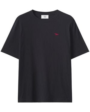 Maison Kitsuné Maison Kitsuné Profile Fox Cotton T-Shirt - Blue
