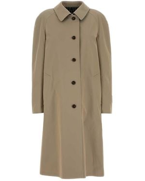 Miu Miu Gabardine Reversible Trench Coat - Natural