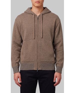 Roberto Collina Merino Wool Zip Sweatshirt - Brown