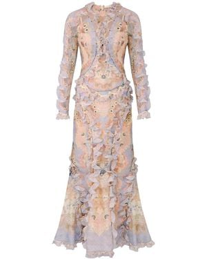 Zimmermann Rebellion Long Dress - Pink