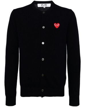 COMME DES GARÇONS PLAY Wool Cardigan - Black