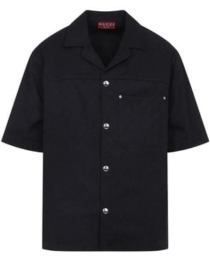 Gucci Gg Jacquard Shirt - Black